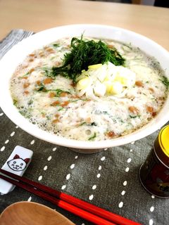 バフバフ蕎麦〜納豆長芋とろろ蕎麦-レシピのメイン写真
