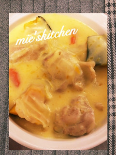 かぼちゃとチキンのクリームシチュー-レシピのメイン写真
