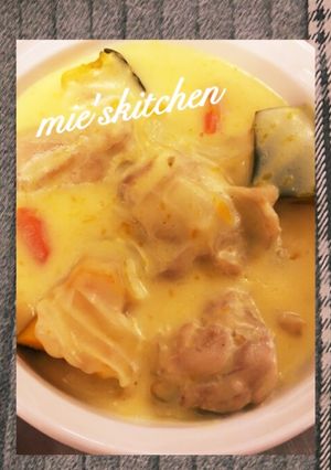 かぼちゃとチキンのクリームシチュー-レシピのメイン写真