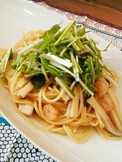 大葉香る!海老ときのこの和風パスタ♪-レシピのメイン写真