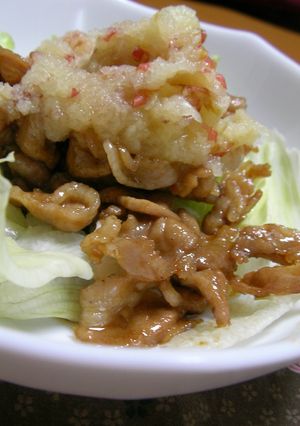 豚肉のハニー醤油りんごソースのせ-レシピのメイン写真