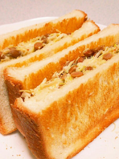 納豆キャベサンドイッチ-レシピのメイン写真