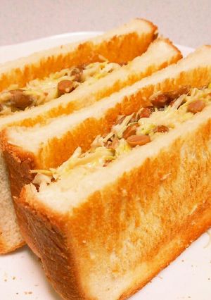 納豆キャベサンドイッチ-レシピのメイン写真