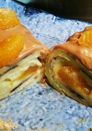 柚入りロールケーキ風かな(*^ω^*)✋-レシピのメイン写真