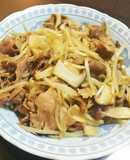 もやしとエリンギのチャプチェ風