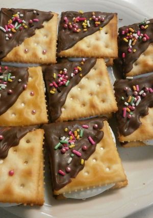 クラッカーサンドのチョコかけ-レシピのメイン写真