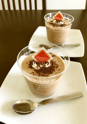 材料４つ♪ふわふわ❤チョコムースカップ♪-レシピのメイン写真