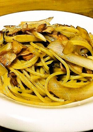 ベーコンと玉ネギときのこの和風パスタ-レシピのメイン写真