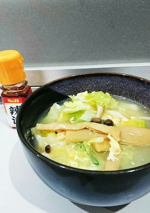 キャベツと卵のメンマ入り中華風スープ-レシピのメイン写真