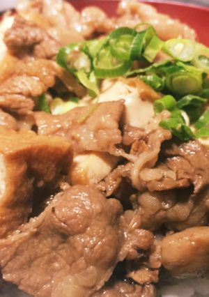 肉豆腐丼-レシピのメイン写真