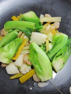 蕾菜と海鮮の中華炒め-レシピのメイン写真
