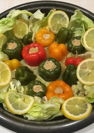 ピーマンの肉詰めサラダ鍋-レシピのメイン写真