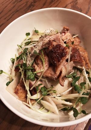 蕪と鶏肉の燻製オリーブオイル漬けのサラダ-レシピのメイン写真