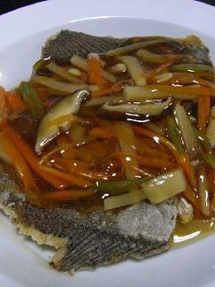 カレイの唐揚げ野菜あんかけ-レシピのメイン写真