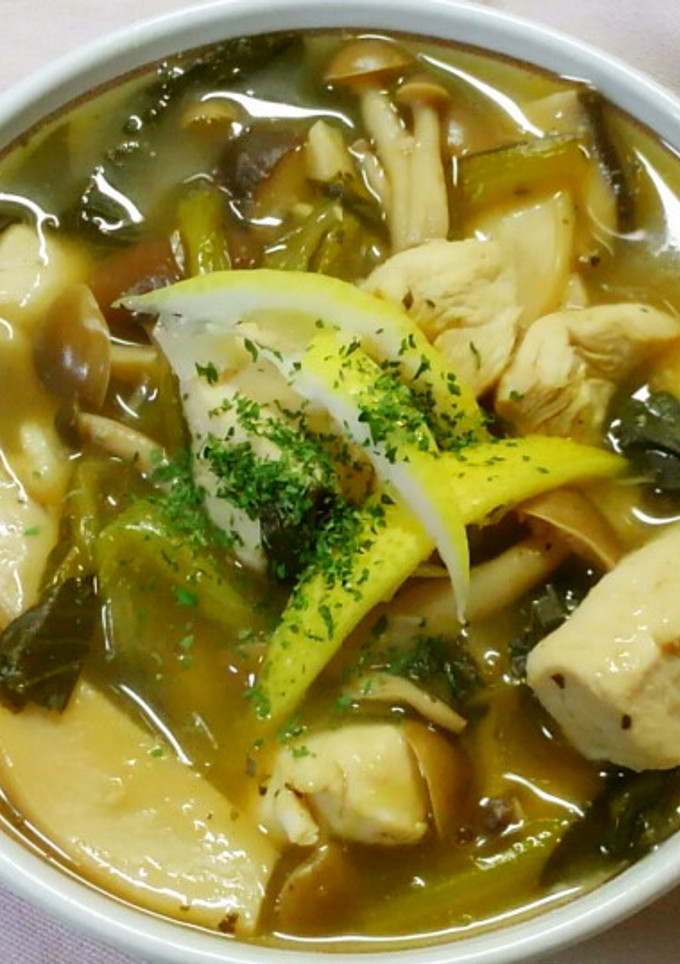 きのこと鶏ささみのレモン煮✾コンソメ醤油-レシピのメイン写真