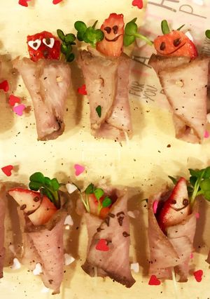 創作recipe❤︎ ローストポーク苺包-レシピのメイン写真