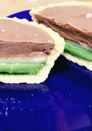 抹茶ムースともちもちお餅のチョコタルト-レシピのメイン写真