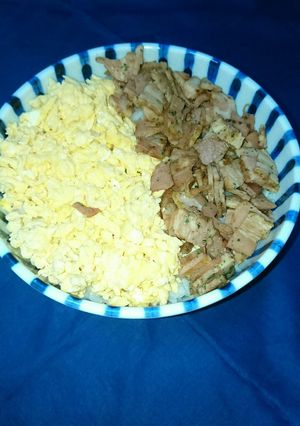 ベーコンの二色丼-レシピのメイン写真