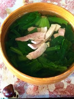 今が旬!ほうれん草とハムの野菜だしスープ-レシピのメイン写真
