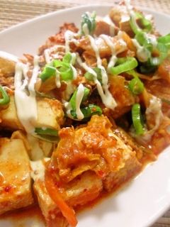 厚揚げとキムチの焼き肉のたれ炒め-レシピのメイン写真