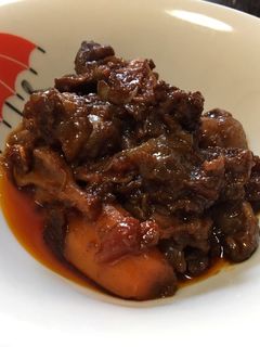 柔らか!簡単!牛スジの赤ワイン煮込み-レシピのメイン写真