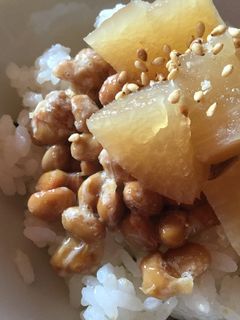 納豆と大根の煮物のご飯-レシピのメイン写真