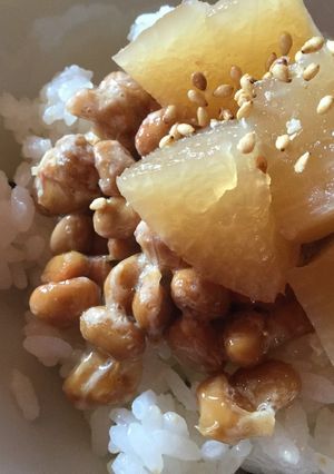 納豆と大根の煮物のご飯-レシピのメイン写真