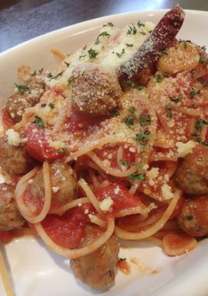 Miniミートボールのトマトソースパスタ-レシピのメイン写真