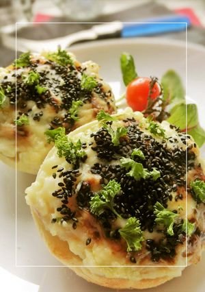 胡麻とソースで　ポテサラトースト。-レシピのメイン写真
