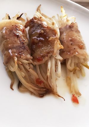 超簡単。チリソースで豚肉もやし巻き-レシピのメイン写真