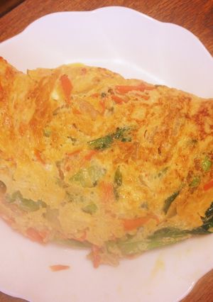残り野菜のたっぷりオムレツ-レシピのメイン写真