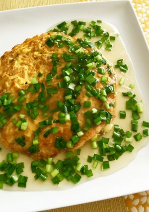 香り立つ!ニラ餡かけ 搾菜入り卵焼き-レシピのメイン写真