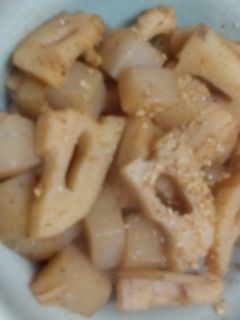 レンコンとこんにゃくの煮物-レシピのメイン写真