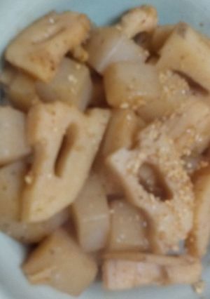 レンコンとこんにゃくの煮物-レシピのメイン写真