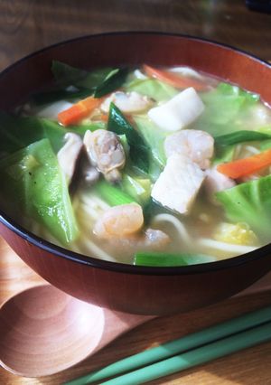 紀文 糖質0麺♡海鮮ちゃんぽん-レシピのメイン写真