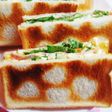 アルミ箔アートで卵ハムサンド