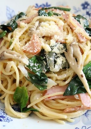 お昼ご飯パスタ☆カルボンチーノ-レシピのメイン写真