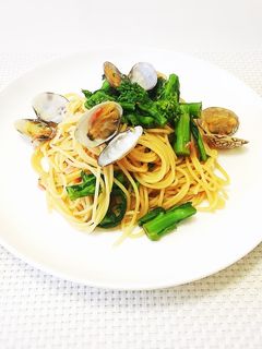 簡単春パスタ♡菜の花とあさりの和ボンゴレ-レシピのメイン写真