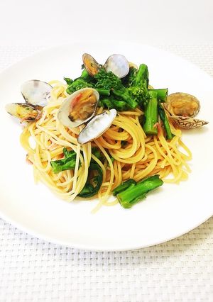 簡単春パスタ♡菜の花とあさりの和ボンゴレ-レシピのメイン写真