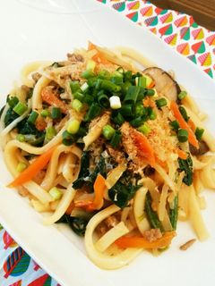 かつお香る!野菜もりもり焼きうどん♡-レシピのメイン写真