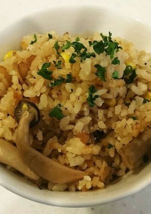 きのことベーコンのミルク炊き込みご飯-レシピのメイン写真