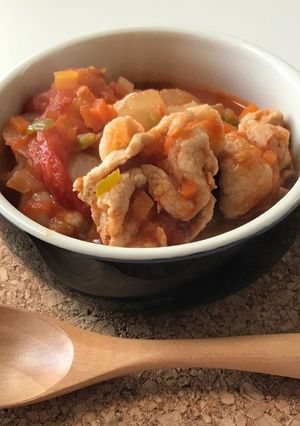 【風邪予防に】簡単♪豚肉のトマト煮-レシピのメイン写真