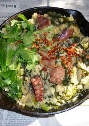 湯だこ+あかもく+セロリのパラパラ炒飯-レシピのメイン写真