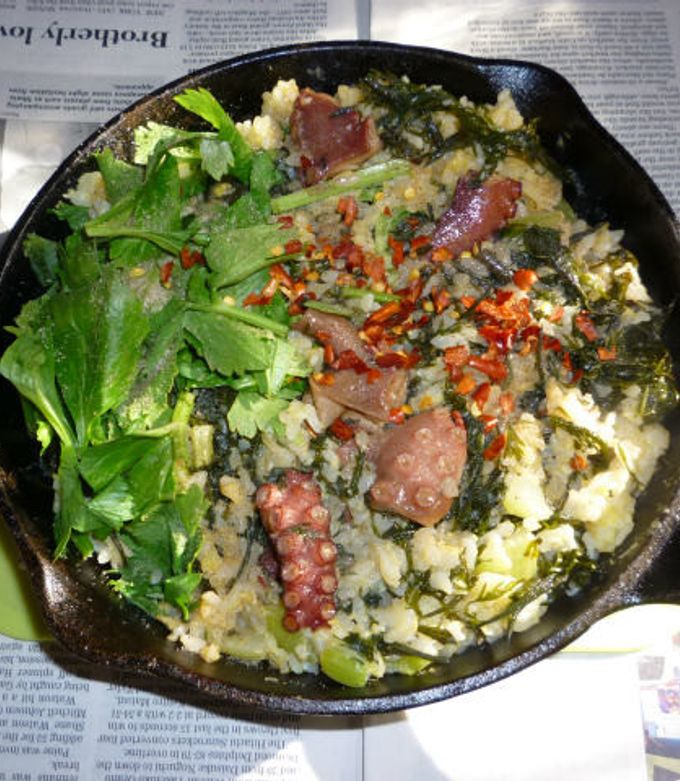 湯だこ+あかもく+セロリのパラパラ炒飯-レシピのメイン写真