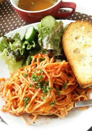 ちゃんぽん麺でトマトパスタ-レシピのメイン写真