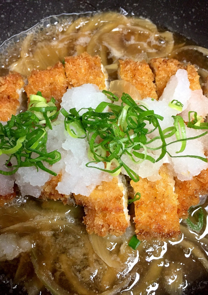 チキンカツ煮 大根おろしを添えて-レシピのメイン写真