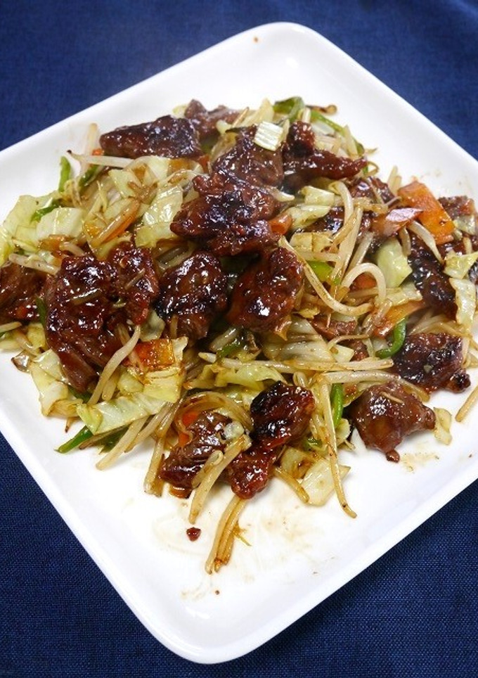 簡単！ハラミの焼き肉野菜炒め-レシピのメイン写真
