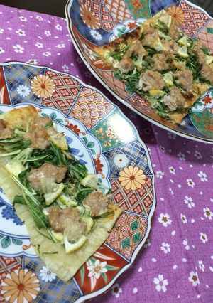 魚焼きグリルで❤️ネギトロと水菜のパイ-レシピのメイン写真
