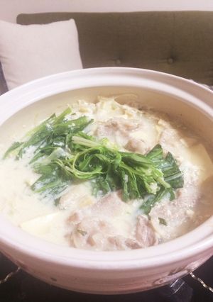 簡単美味しい！豆腐の生姜豆乳鍋-レシピのメイン写真