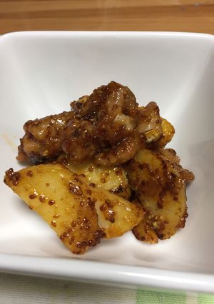 お洒落!じゃがいもと豚肉のマスタード炒め-レシピのメイン写真